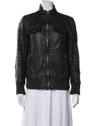 Pre-owned Dolce & Gabbana Wool Bomber Jacket In Black