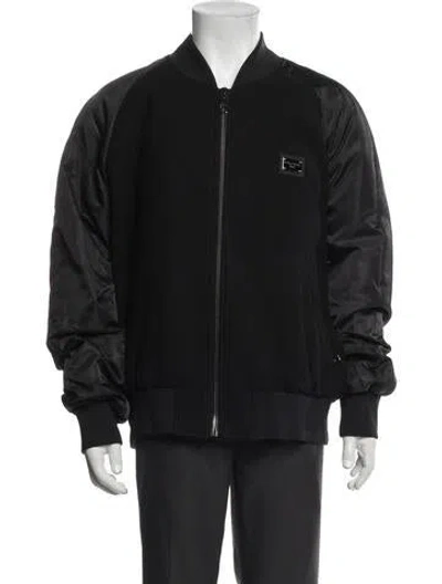 Pre-owned Dolce & Gabbana Wool Bomber Jacket In Black