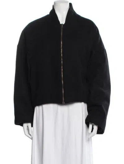 Pre-owned Dolce & Gabbana Wool Bomber Jacket In Black