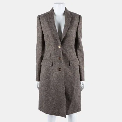 Pre-owned Dolce & Gabbana Wool Brown Coat 38
