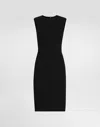 Dolce & Gabbana Wool Calf-length Sheath Dress In Black