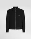 Dolce & Gabbana Technical Jersey Sweatshirt With Branded Tag In Black