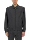Dolce & Gabbana Men Wool Canvas Jacket With Plaque In Black