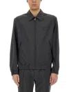 Dolce & Gabbana Men Wool Canvas Jacket With Plaque
