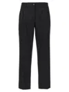 Dolce & Gabbana Wool Canvas Trousers Pants Black In Blue
