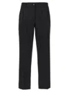 Dolce & Gabbana Trousers Wool Canvas Back Pockets In Black