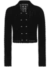 Dolce & Gabbana Knit Cardigan With Button Detailing And Scallop Edge In Black