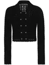 Dolce & Gabbana Knit Cardigan With Button Detailing And Scallop Edge In Black