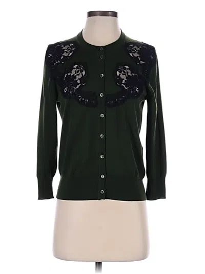 Pre-owned Dolce & Gabbana Wool Cardigan Sweater In Green