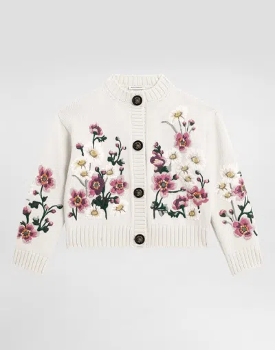 Dolce & Gabbana Wool Cardigan In White