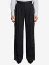 Dolce & Gabbana Wool Chalk Stripe Trousers In Multi