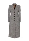 Dolce & Gabbana Dolce&gabbana Single Breasted Wool Chevron Coat In Burgundy