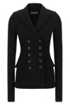 Dolce & Gabbana Tailored Wool Double-breasted Jacket In Black