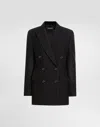 Dolce & Gabbana Wool Cloth Jacket In Black