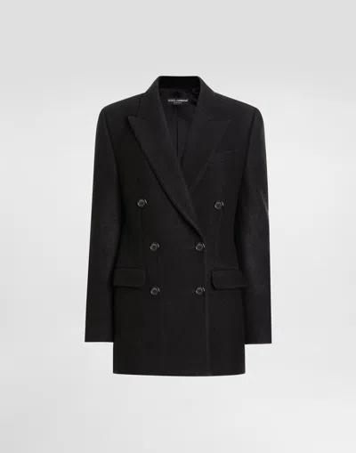 Dolce & Gabbana Wool Cloth Jacket In Black