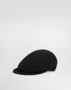 Dolce & Gabbana Wool Crepe Cap With Dg Coin In Black