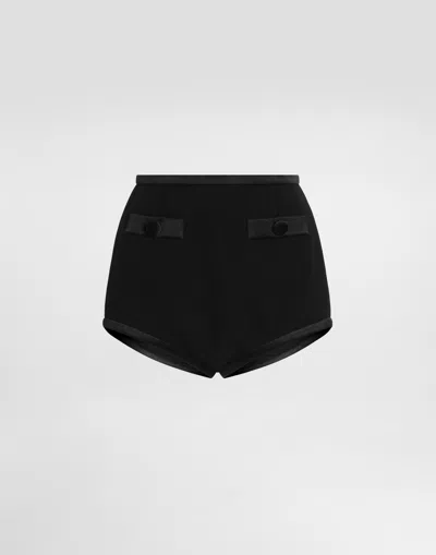 Dolce & Gabbana Wool Crêpe Culottes In Black