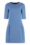 Dolce & Gabbana Short Sleeves Midi Dress In Blue