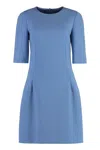 Dolce & Gabbana Short Sleeves Midi Dress In Blue