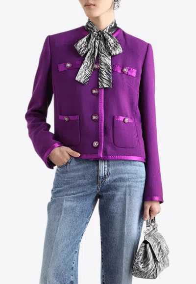 DOLCE & GABBANA WOOL CREPE JACKET