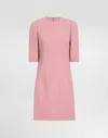 Dolce & Gabbana Wool Mini Dress In Pink