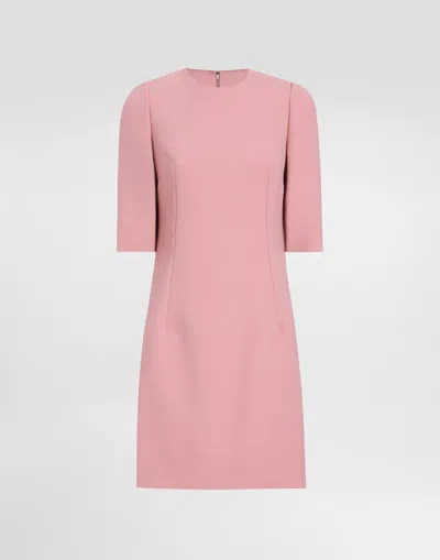 DOLCE & GABBANA WOOL CREPE MIDI FIT-AND-FLARE DRESS