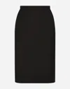 Dolce & Gabbana High-waist Pencil Miniskirt In Black
