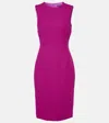 Dolce & Gabbana Wool Crepe Minidress In Purple