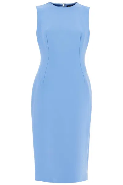 DOLCE & GABBANA WOOL CREPE SHEATH MIDI DRESS WITH TUBE