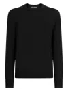 Dolce & Gabbana Cashmere Crew Neck Jumper In Black