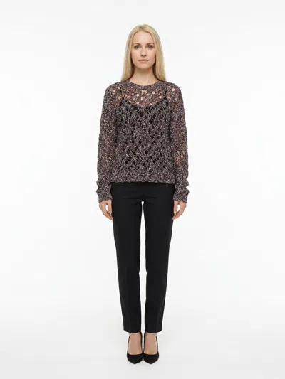 Dolce & Gabbana Wool Crew Neck Sweater In Gray
