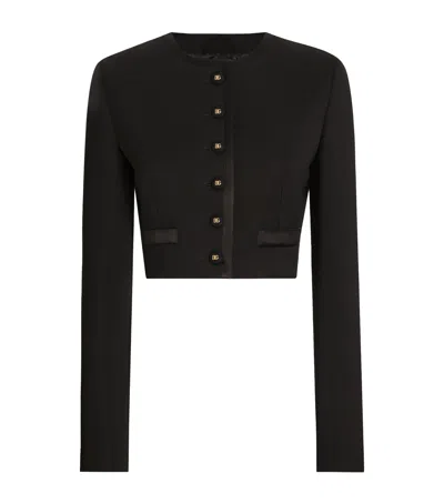 DOLCE & GABBANA WOOL CROPPED JACKET