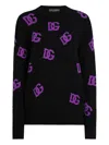 Dolce & Gabbana Wool Dg-logo Sweater In Black