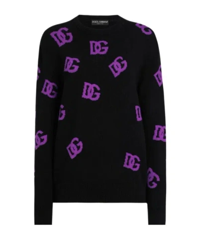 DOLCE & GABBANA WOOL DG-LOGO SWEATER