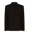 Dolce & Gabbana Single-breasted Wool Taormina-fit Jacket With Dg Patch In Multi