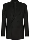 Dolce & Gabbana Double-breasted Wool Taormina-fit Jacket In Black