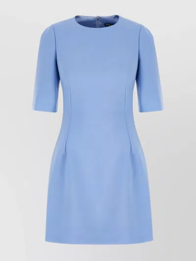 DOLCE & GABBANA WOOL DRESS WITH ROUND NECKLINE AND SEAM DETAILING