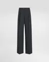 Dolce & Gabbana Wool Fabric Pants In Grey