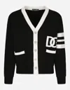 Dolce & Gabbana Man Cardigan Black Size Xl Virgin Wool, Wool, Acrylic, Polyester In Black
