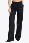 Dolce & Gabbana Wool Flared Pants In Black