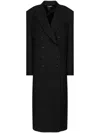 Dolce & Gabbana Wool Gabardine Double-breasted Coat - Women's - Silk/virgin Wool In Black
