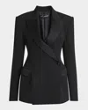 Dolce & Gabbana Double-breasted Blazer Peak Lapels In Black