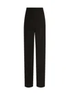 Dolce & Gabbana Wool Gabardine Joggers Trousers In Black