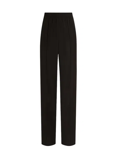 Dolce & Gabbana Wool Gabardine Joggers Trousers In Black