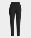 Dolce & Gabbana Black Pants With High Waist And Belt Loops In Wool Woman In Black