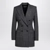 Dolce & Gabbana Anthracite Grey Tweed Double-breasted Jacket