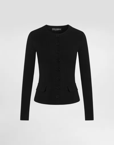 Dolce & Gabbana Wool Jacket In Black