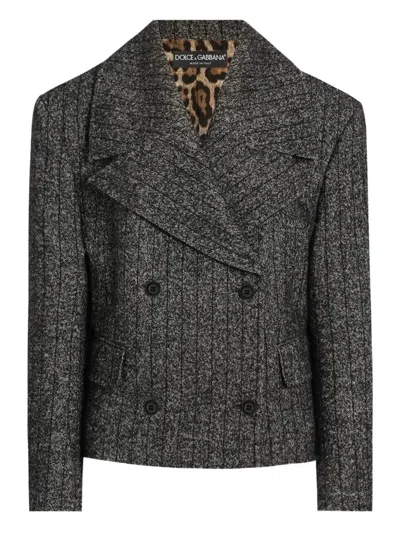 Dolce & Gabbana Wool Jacket In Gray
