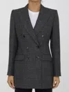Dolce & Gabbana Anthracite Grey Tweed Double-breasted Jacket In Grey