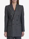 Dolce & Gabbana Anthracite Grey Tweed Double-breasted Jacket In Grey